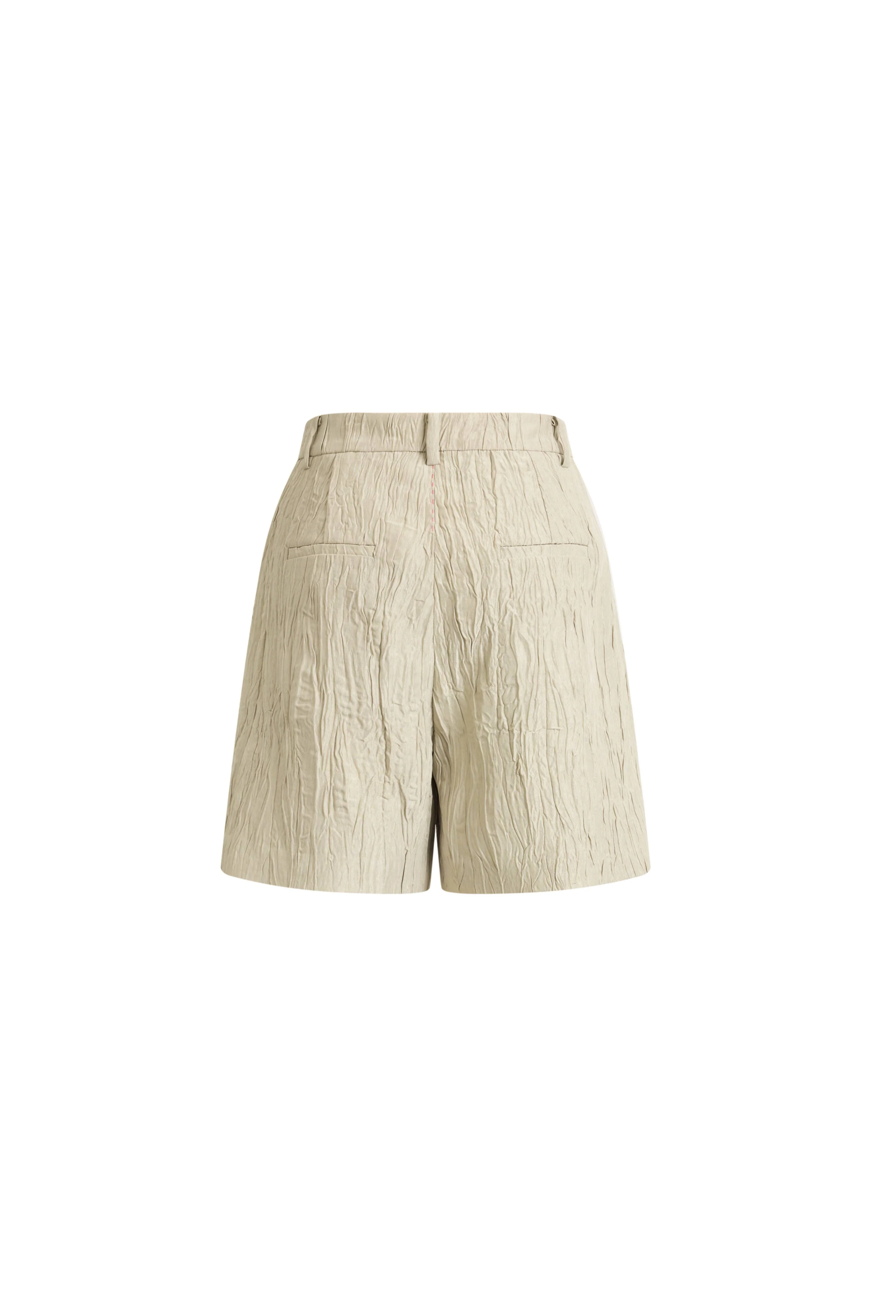 Cephas Pleated A lines Suit Shorts in Crepe Acetate - Image 8