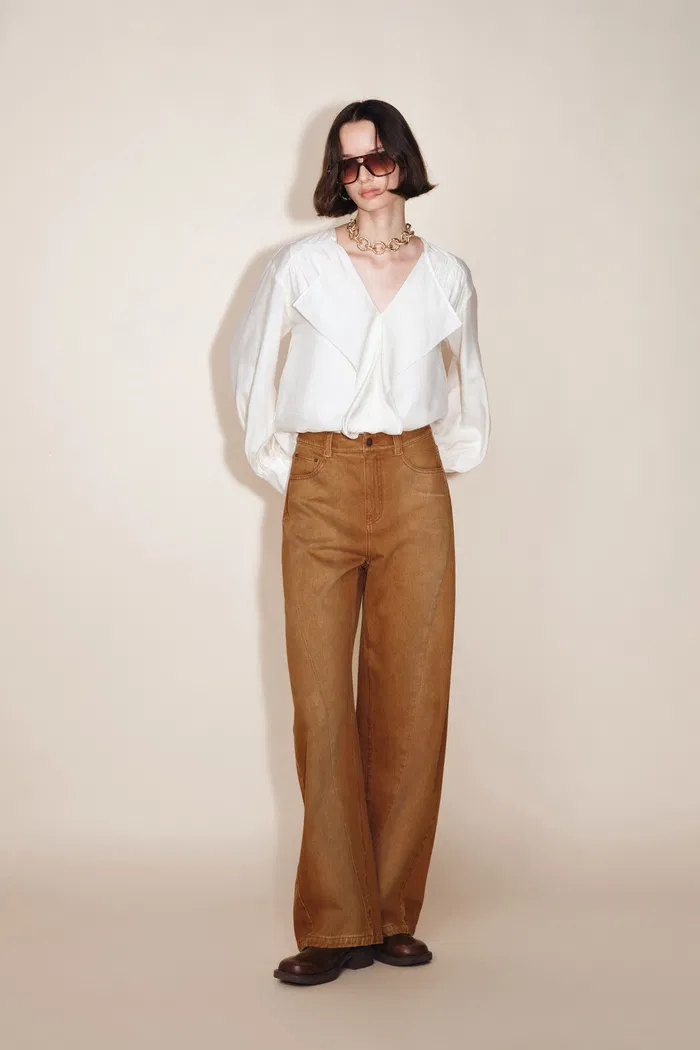 Charlotte Gradient Barrel Leg Jeans in Cotton Denim - Image 2