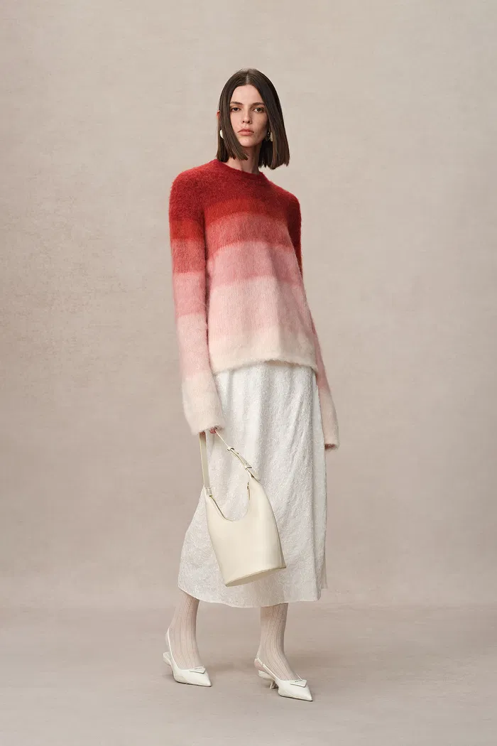 Cherry Ombré Sweater in Baby Alpaca Blend - Image 4