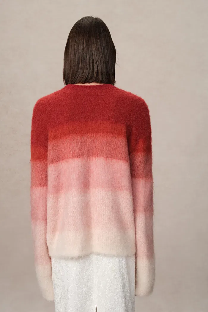 Cherry Ombré Sweater in Baby Alpaca Blend - Image 6