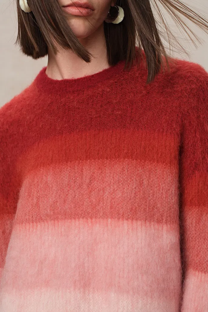 Cherry Ombré Sweater in Baby Alpaca Blend - Image 7