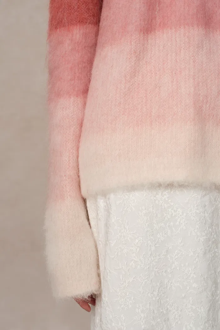 Cherry Ombré Sweater in Baby Alpaca Blend - Image 8