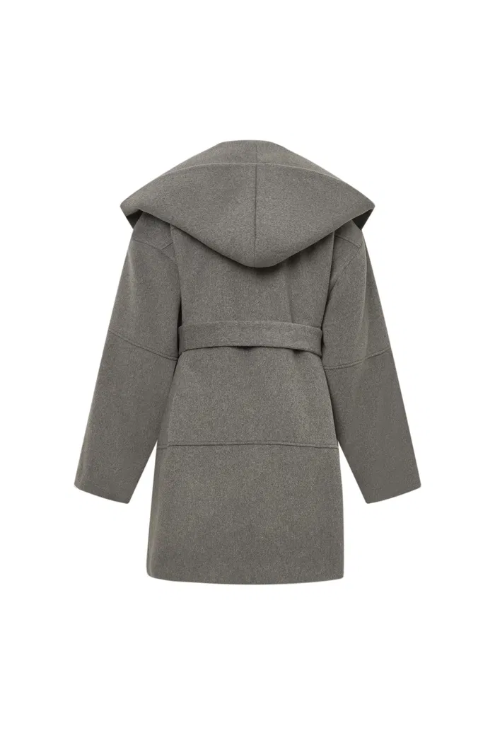 Chesterfield Multi-Piece Structure Hooded Coat in Wool Cashmere - Image 11