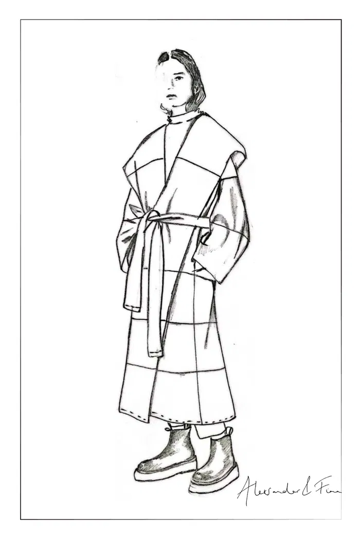 Chesterfield Multi-Piece Structure Hooded Coat in Wool Cashmere - Image 9