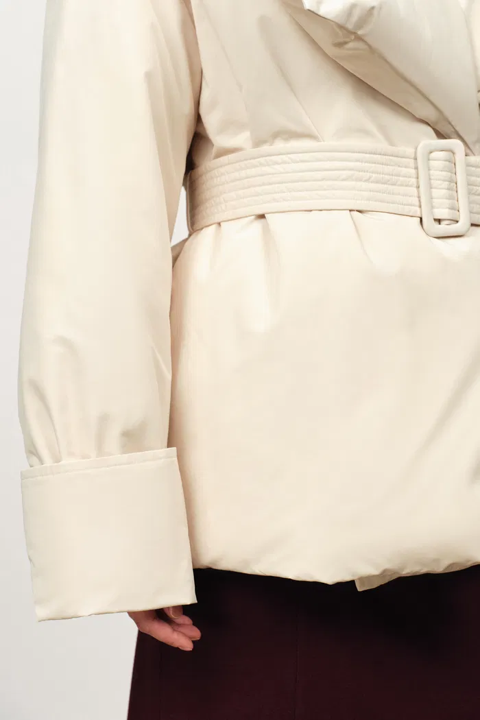 Chloe Lapel Down Jacket in High-Density Nylon - Image 6
