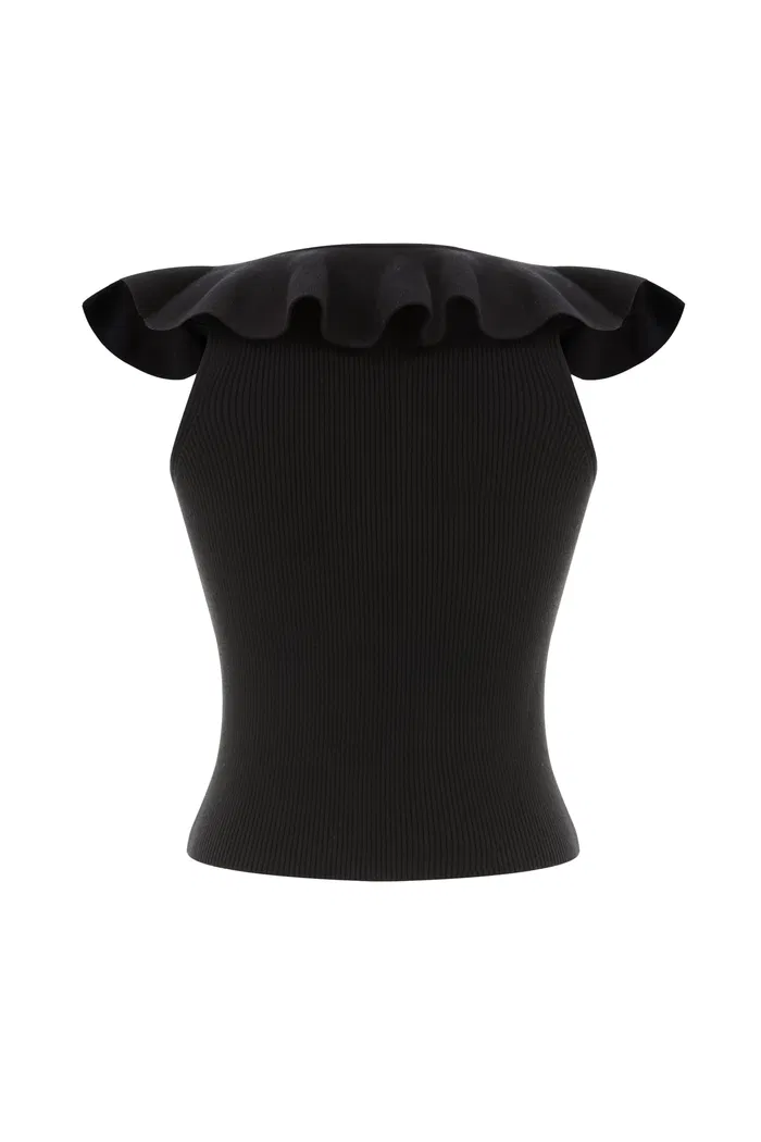 Ciceline Hand Sewn Mini Bows Sleeveless Top in Cotton Knit - Image 10