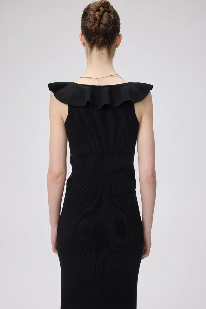 Ciceline Hand Sewn Mini Bows Sleeveless Top in Cotton Knit - Image 7
