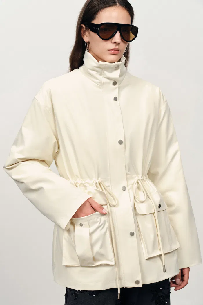 Claire Detachable Hood Puffer Parka in Lightweight Fabric - Image 2