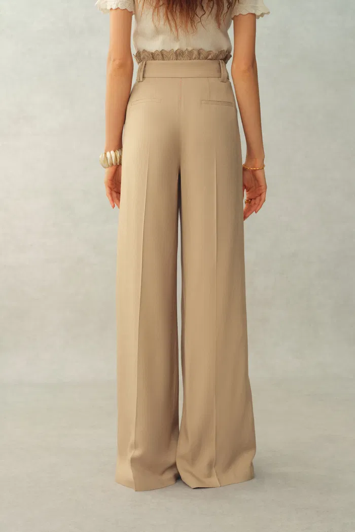 Clemence Lace Waist Pants in Premium Acetate - Image 3