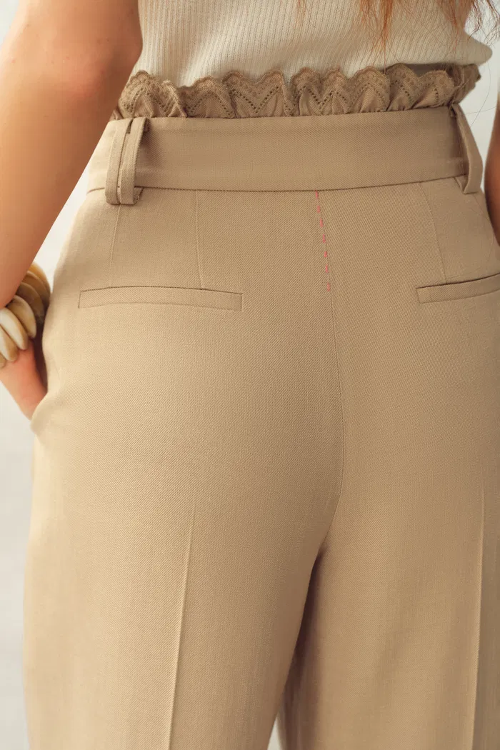 Clemence Lace Waist Pants in Premium Acetate - Image 5