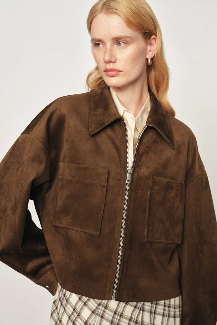 Coddenham Jacket in Faux Suede - Image 2