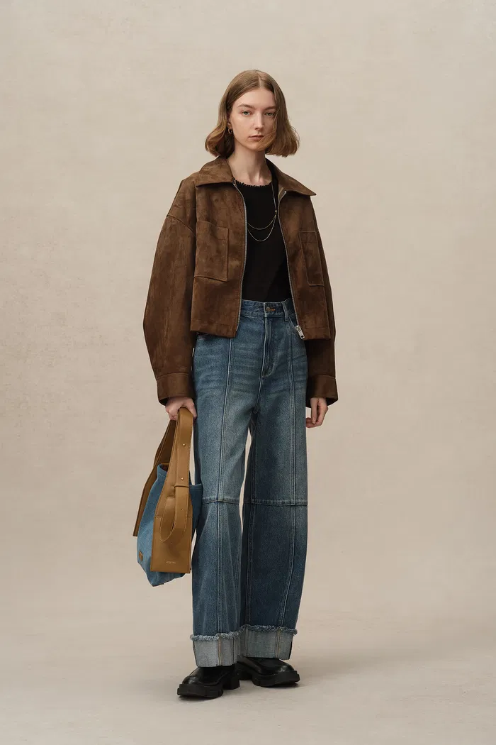 Coddenham Jacket in Faux Suede - Image 4