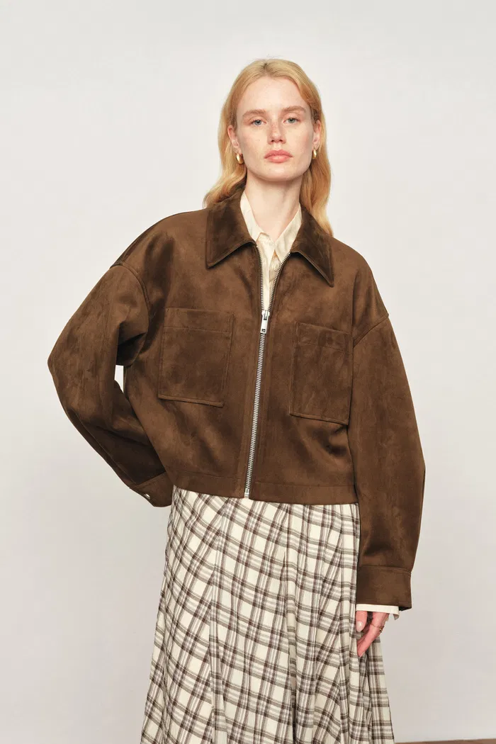 Coddenham Jacket in Faux Suede - Image 5