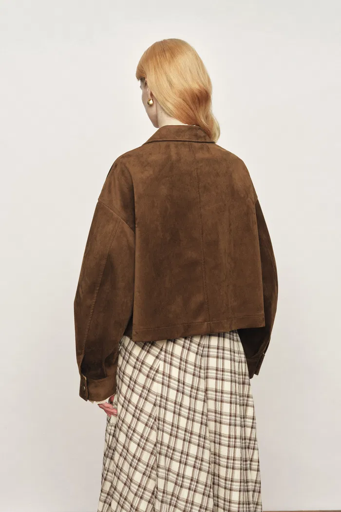 Coddenham Jacket in Faux Suede - Image 6