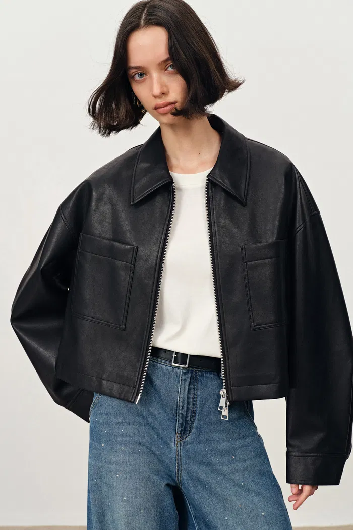 Coddenham Short Jacket in Faux Leather - Image 2