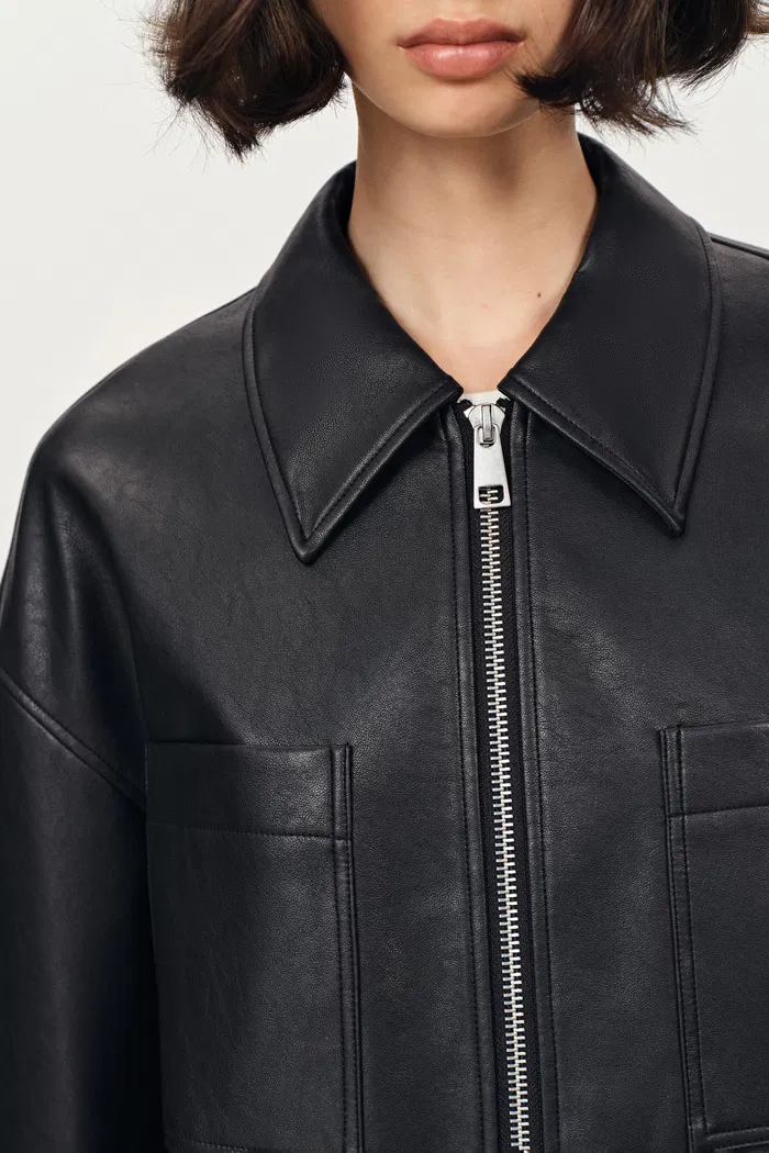 Coddenham Short Jacket in Faux Leather - Image 5