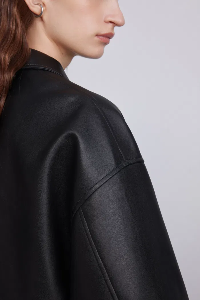 Coddenham Short Jacket in Faux Leather - Image 6
