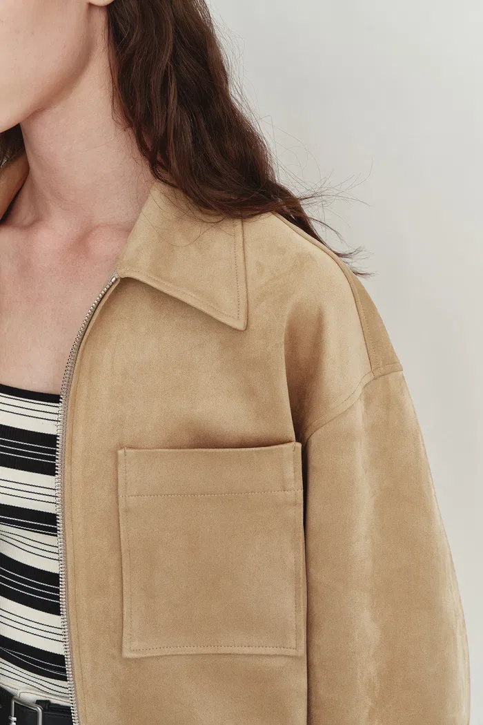 Coddenham Short Jacket in Faux Suede - Image 8