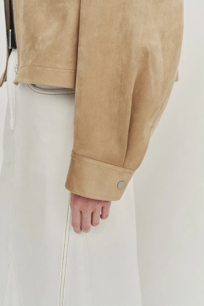 Coddenham Short Jacket in Faux Suede - Image 9