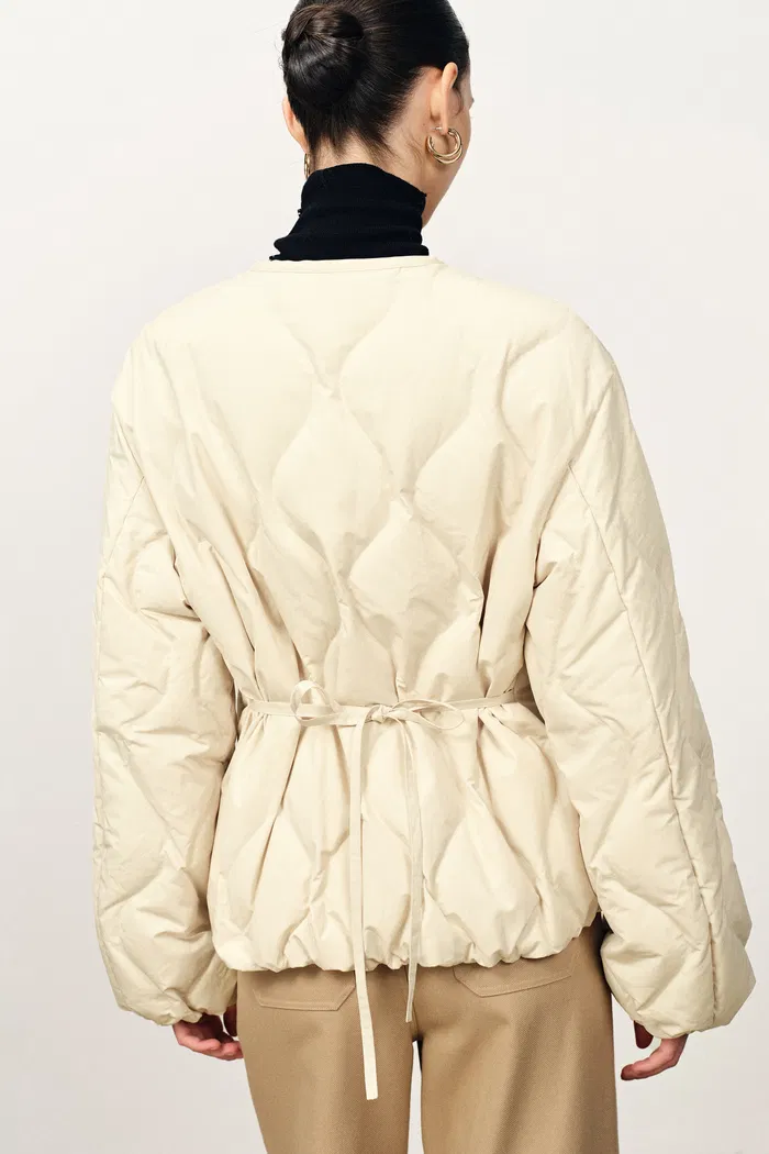 Colton Collarless Quilted Goose Down Jacket in High-Density Air with Graphene Lining - Image 5