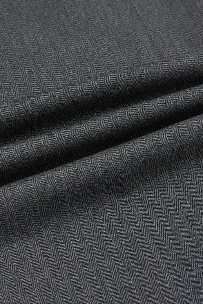Constantine Front Tie Relaxed Fit Pants in Wool Herringbone - Image 9