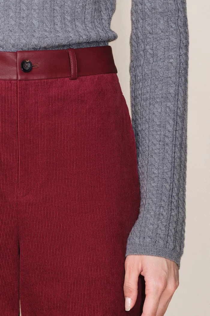 Cora Panel Track Pants in Cotton Corduroy - Image 6