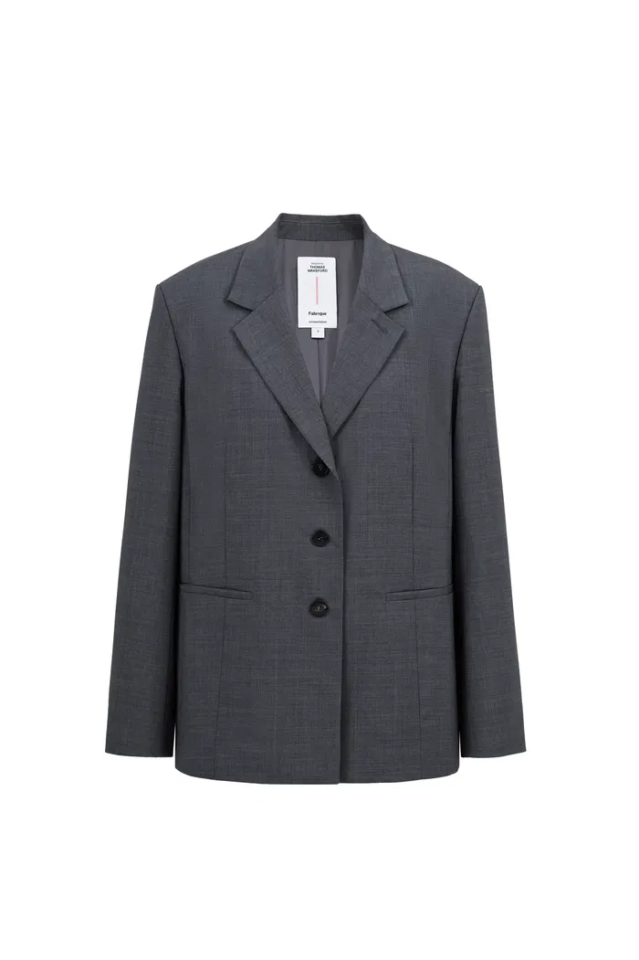 Cosmo Contrast Lined Blazer in Wool Blend - Image 10