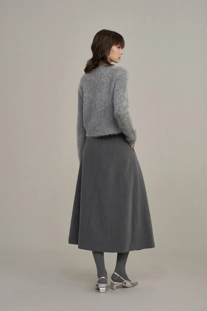 Cymbidium Hand Embroidered Cardigan in Alpaca Blend Knit - Image 5