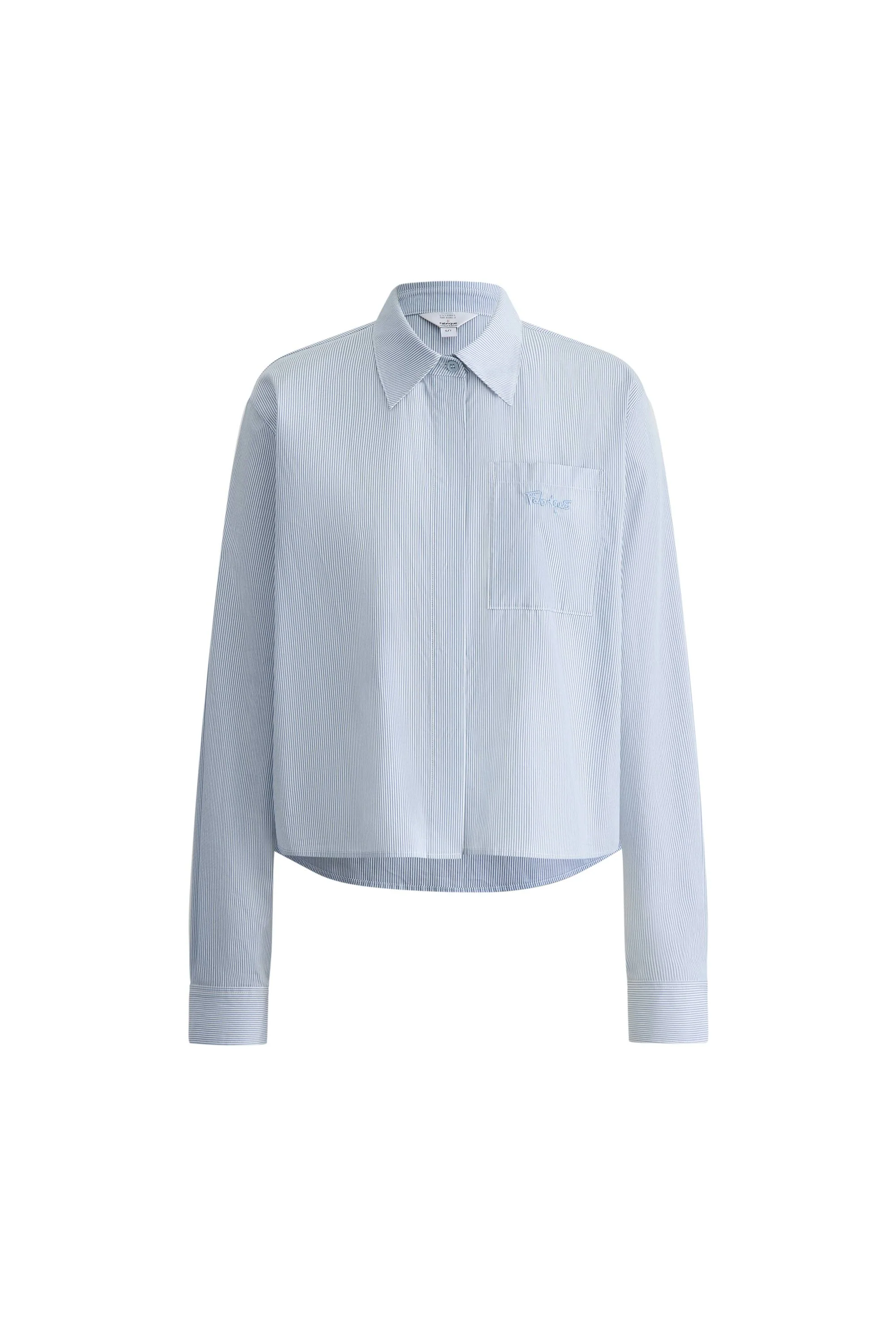 Cynthia Sharp Collar Striped Shirt in Premium Cotton - Image 10