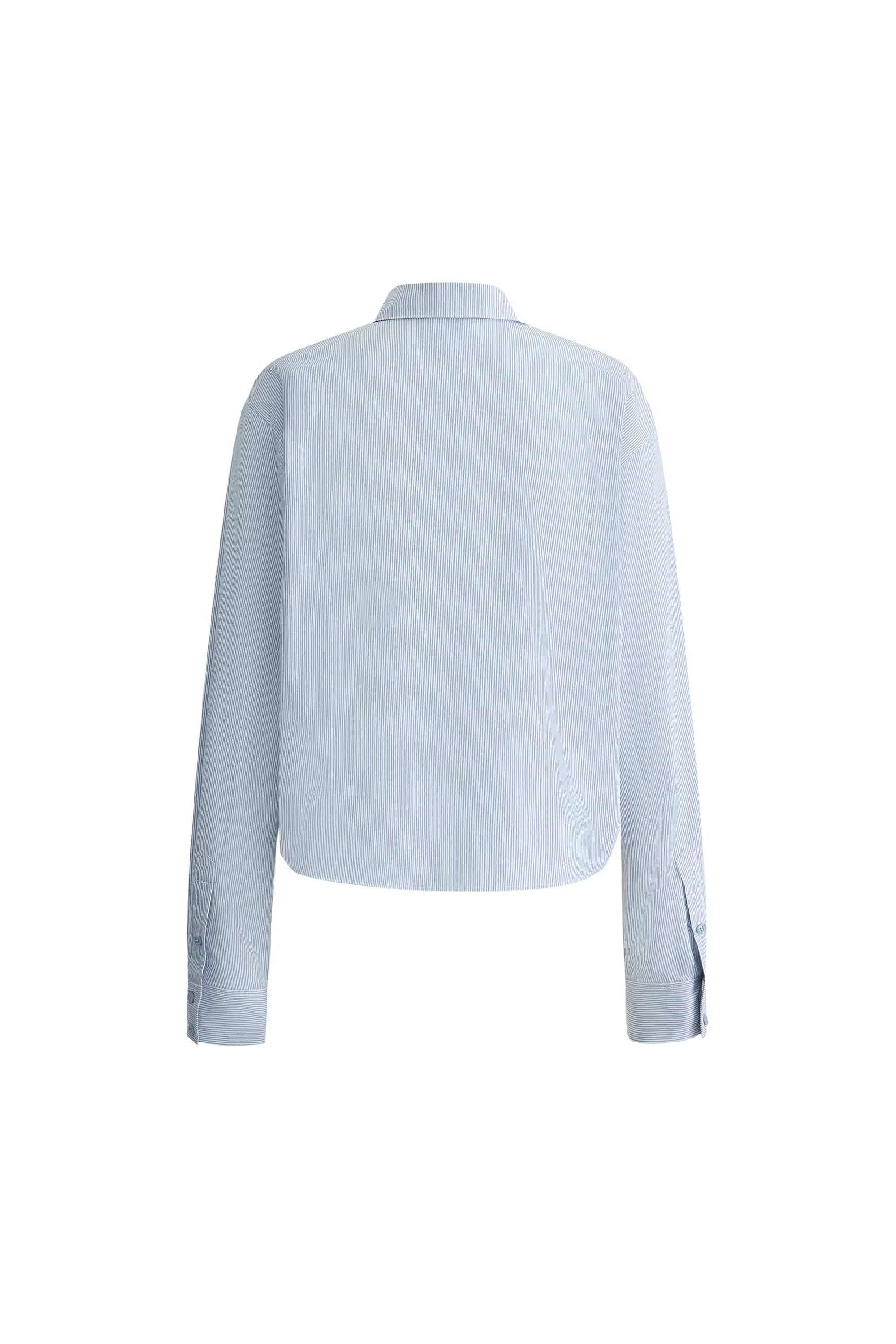 Cynthia Sharp Collar Striped Shirt in Premium Cotton - Image 11