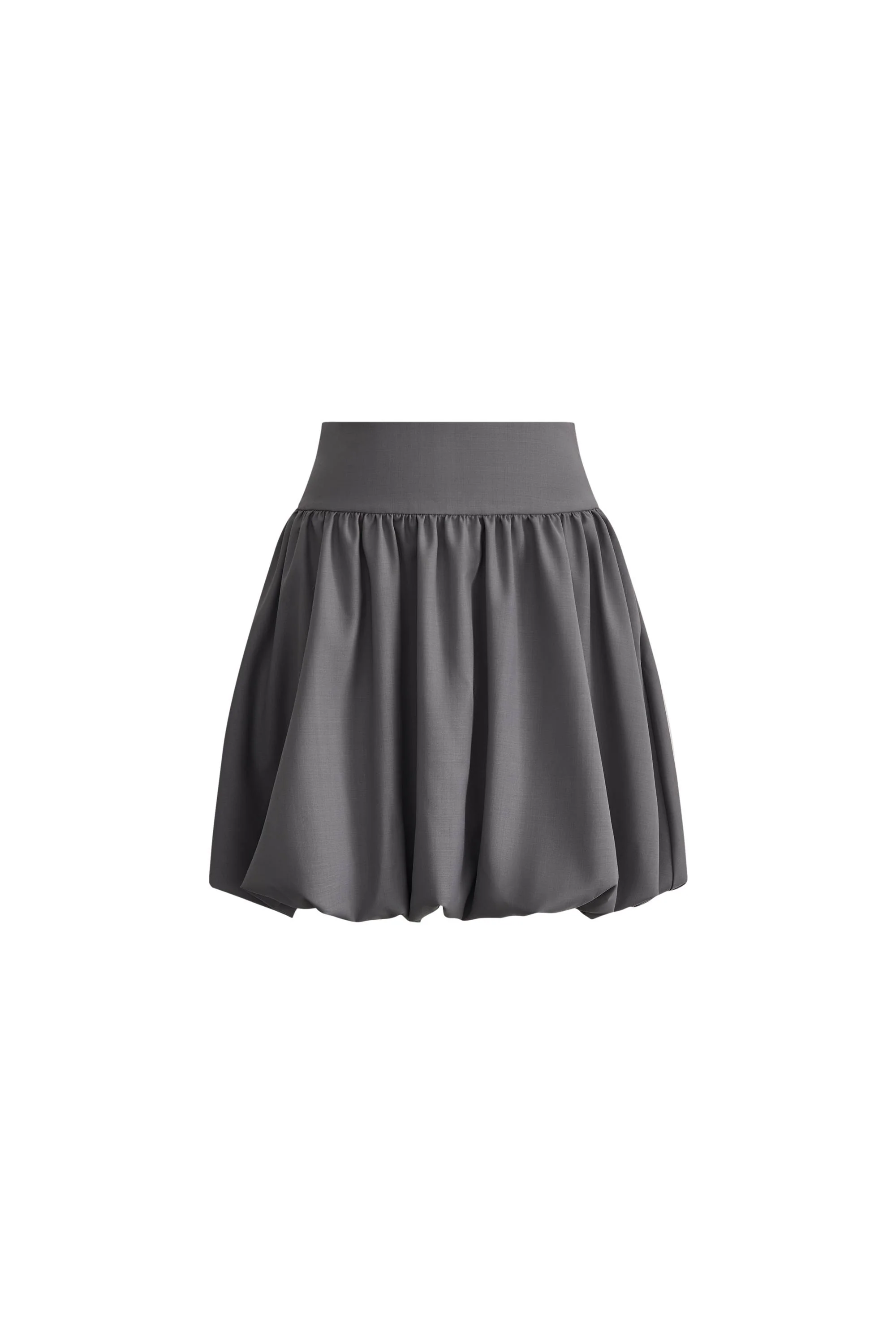 Cynthia Short Bubble Skirt in Fine Wool Blend - Image 7