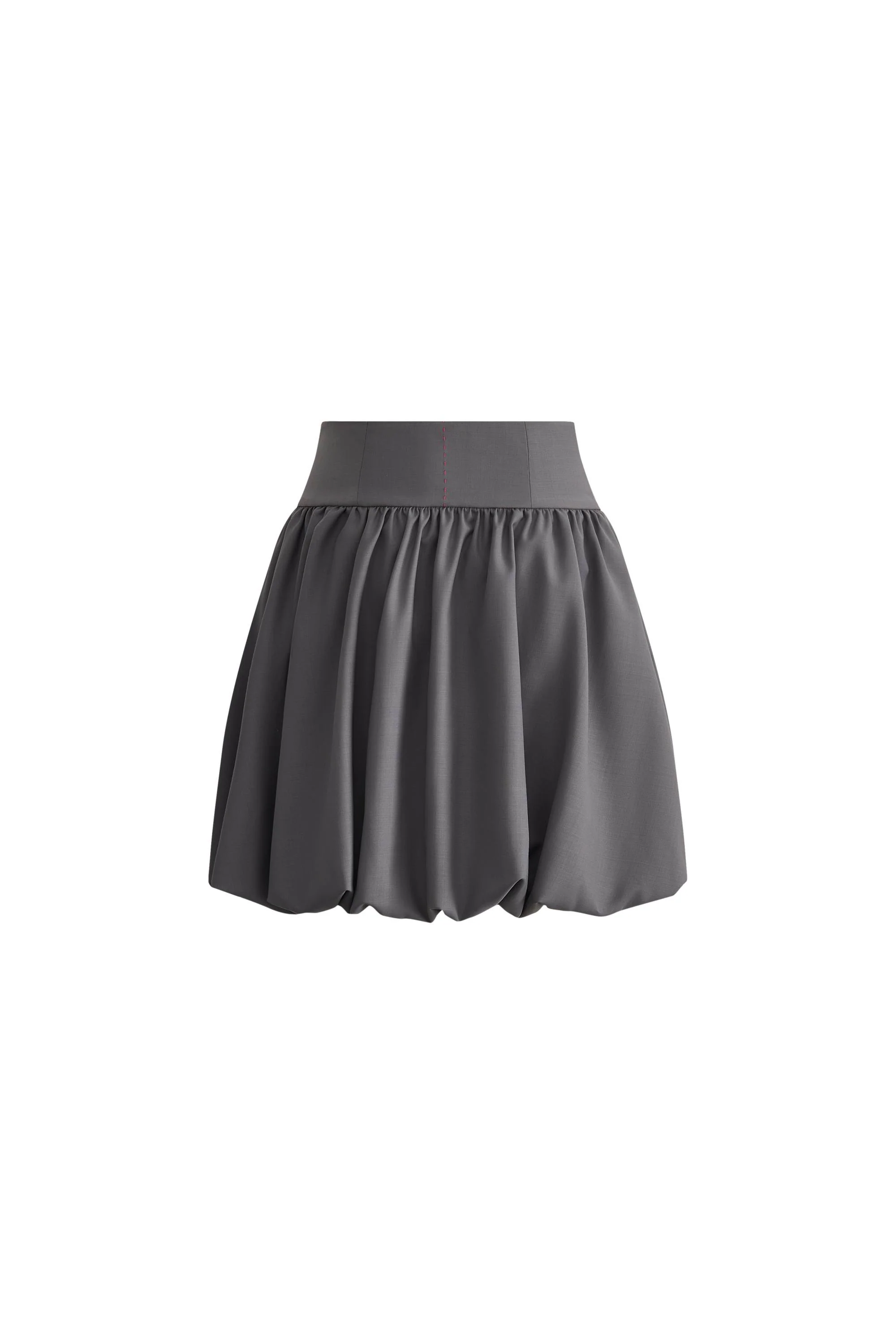Cynthia Short Bubble Skirt in Fine Wool Blend - Image 8