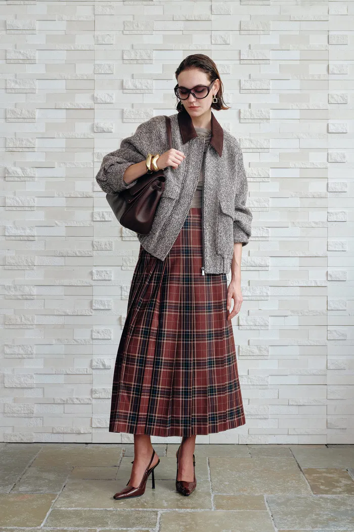 Dakota Tweed Baseball Jacket in Wool - Image 4