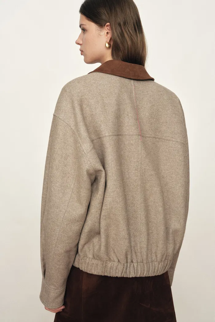 Dakota Tweed Baseball Jacket in Wool - Image 4