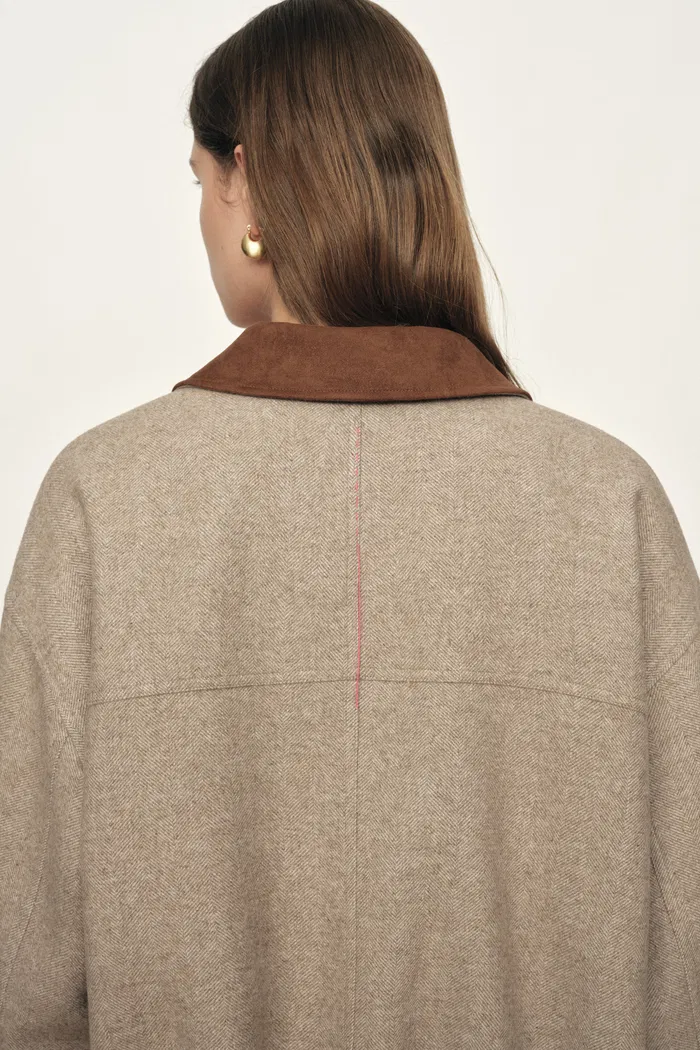 Dakota Tweed Baseball Jacket in Wool - Image 5