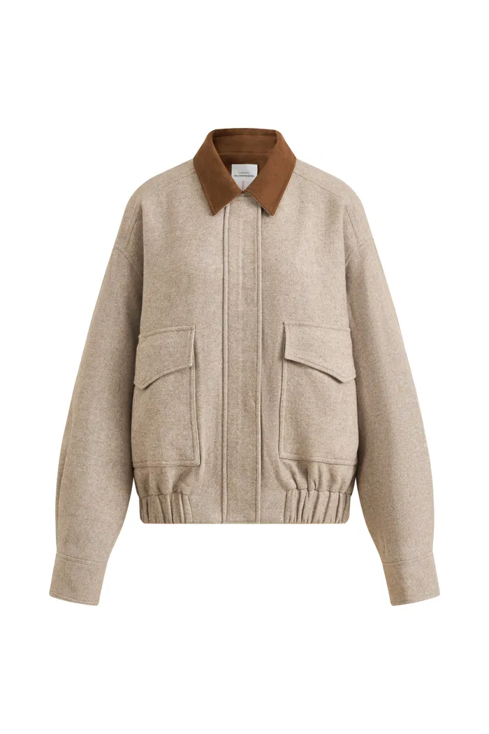 Dakota Tweed Baseball Jacket in Wool - Image 7