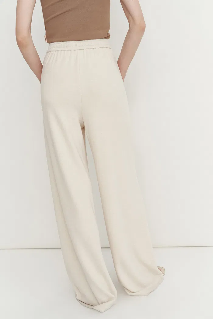 Daseasa Wide Leg Casual Pants in Cotton Knit - Image 6