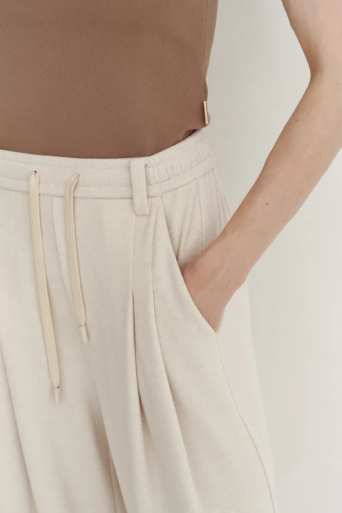Daseasa Wide Leg Casual Pants in Cotton Knit - Image 8