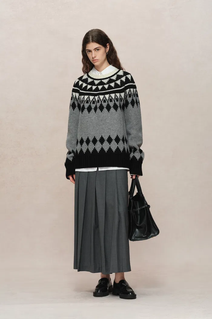 Delphine Fair Isle Knit Sweater - Image 3