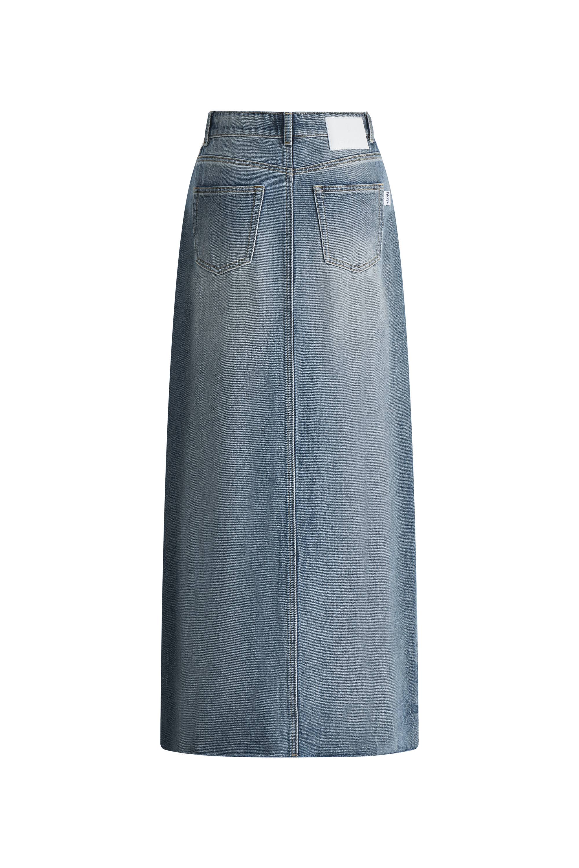 Denim Skirt in Cotton Denim - Image 11
