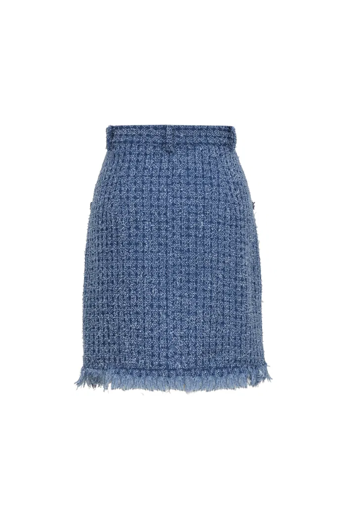 Denise A-Line Skirt in Cotton Denim - Image 11