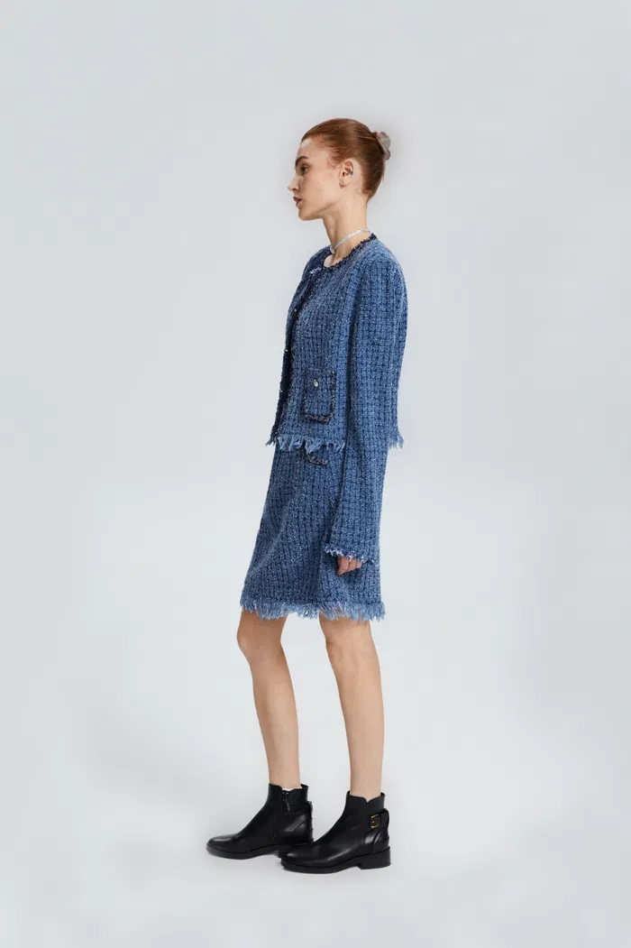 Denise A-Line Skirt in Cotton Denim - Image 3