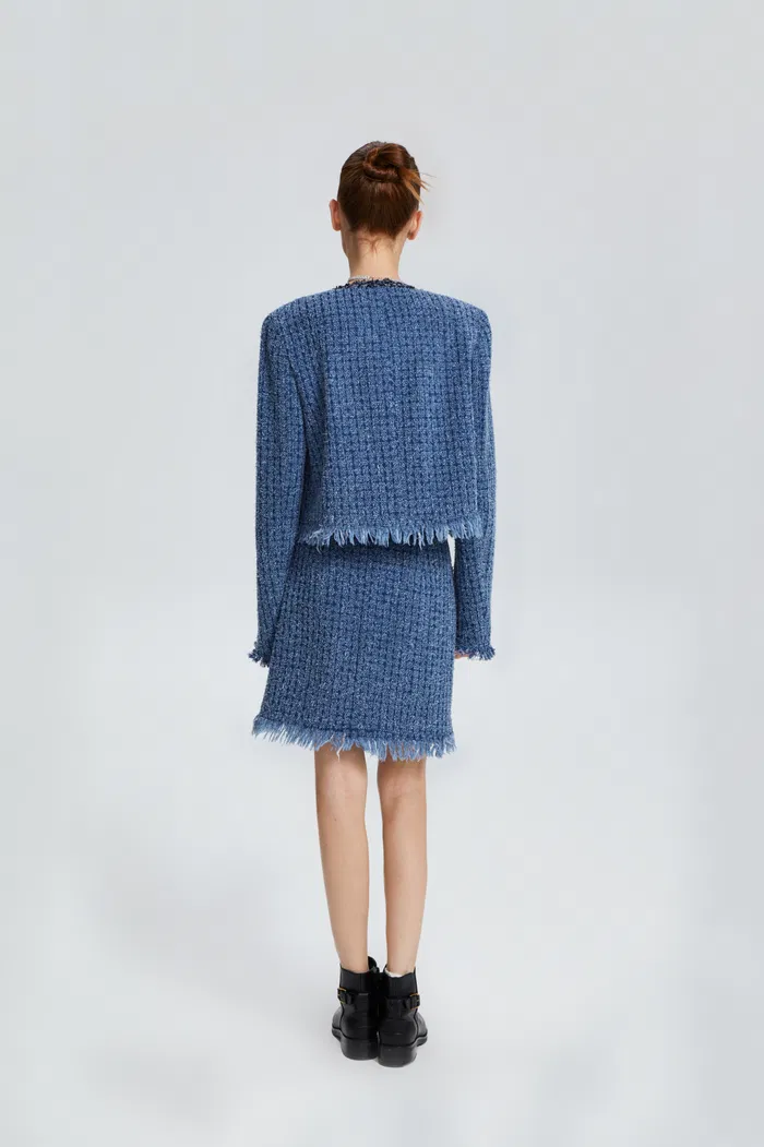Denise A-Line Skirt in Cotton Denim - Image 4