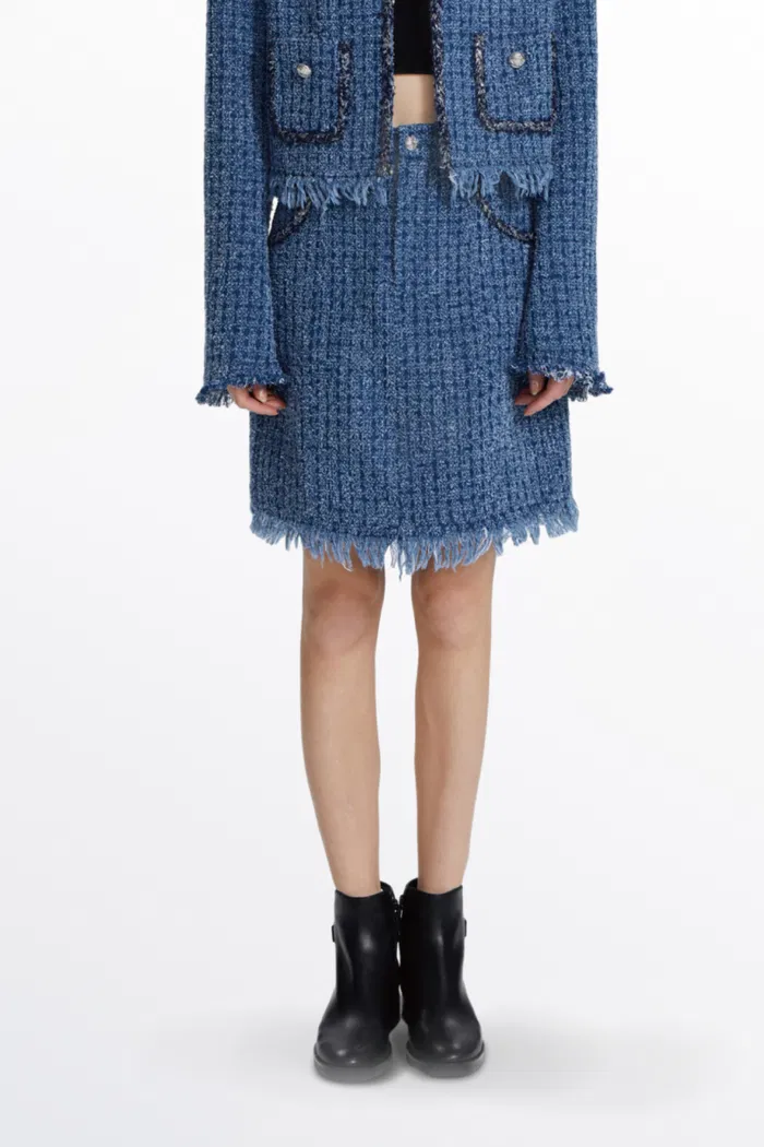Denise A-Line Skirt in Cotton Denim - Image 5