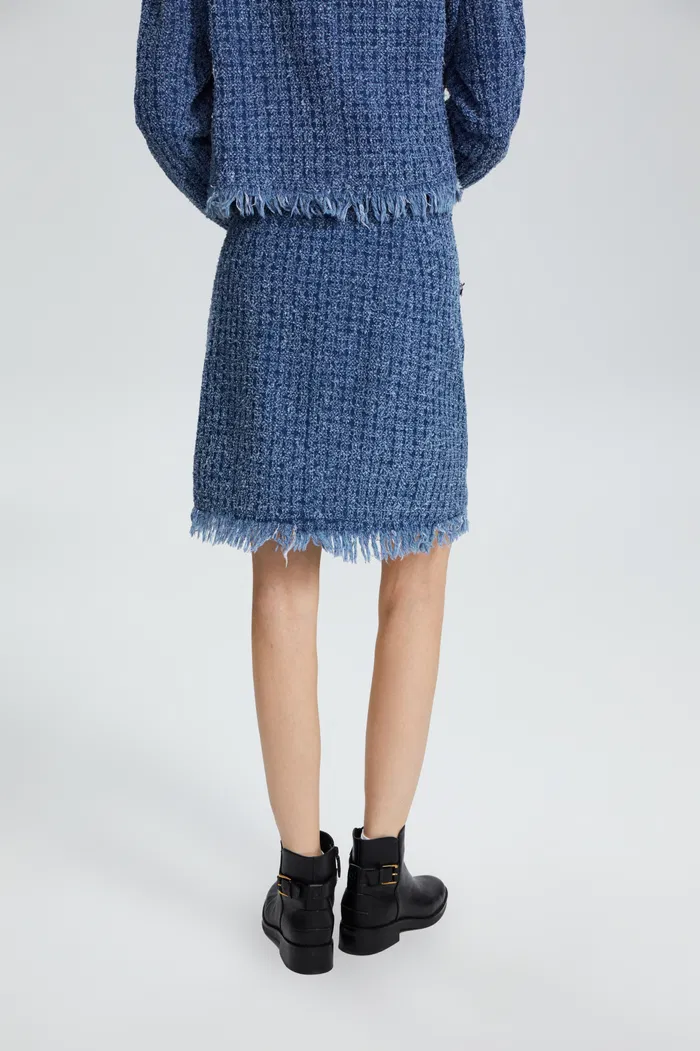 Denise A-Line Skirt in Cotton Denim - Image 6
