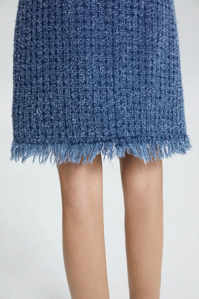 Denise A-Line Skirt in Cotton Denim - Image 8