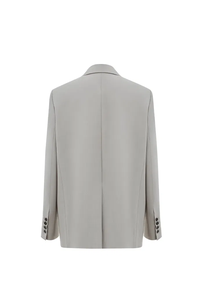 Dniester Duo Front Zip Oversized Blazer in Worsted Wool Blend - Image 11