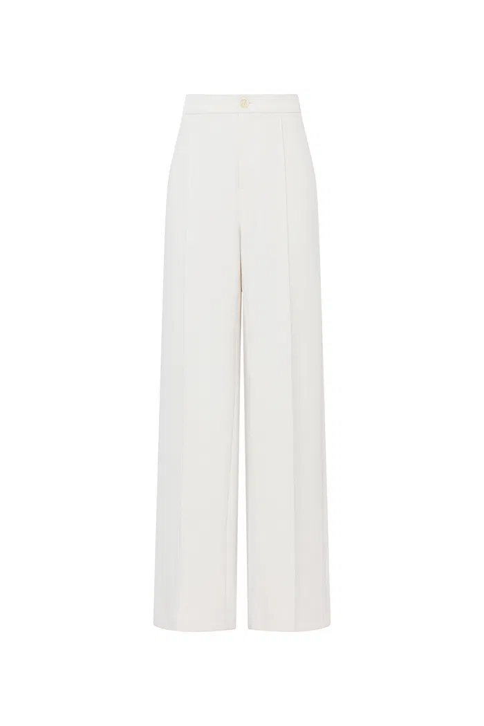 Domi White Buttoned Straight Leg Sweatpants - Image 10