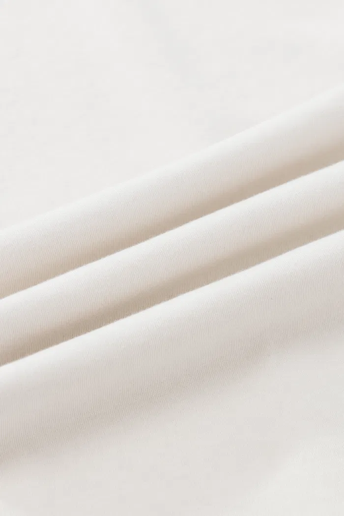 Domi White Buttoned Straight Leg Sweatpants - Image 9