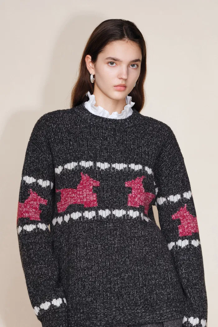 Donna Pony Wool Rib Sweater in Coarse-Spun Merino Wool Knit - Image 2